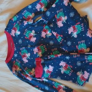 Peppa pig girls Christmas pajamas set size 5t